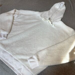 Fuzzy White Sweatshirt